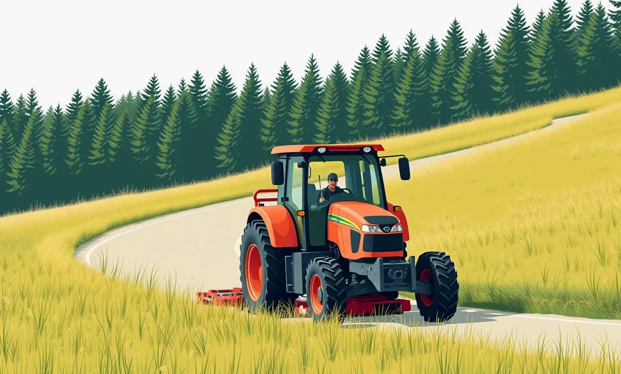 Vodič traktora vypĺňa tlačivo správy o nehode na kapote vozidla