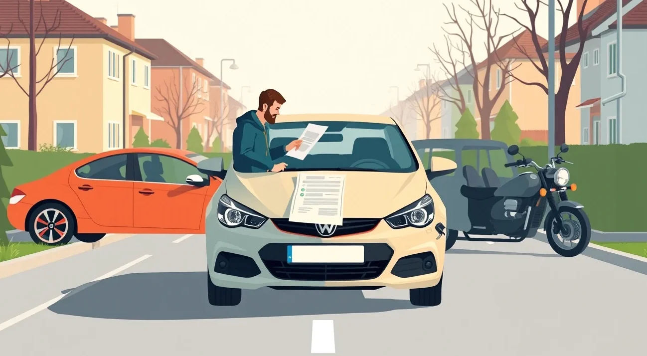 Detail kolesa a brzdového systému staršieho osobného vozidla