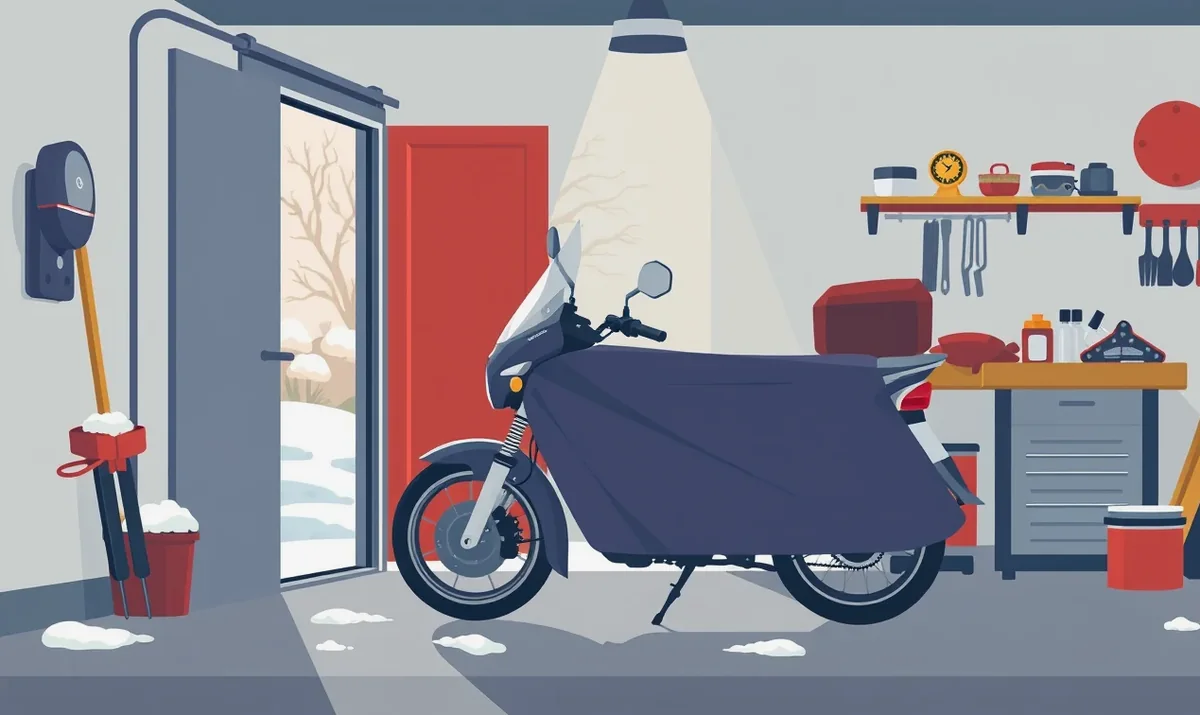 Pohľad na zaparkovaný rad moderných cestovných motocyklov a skútrov