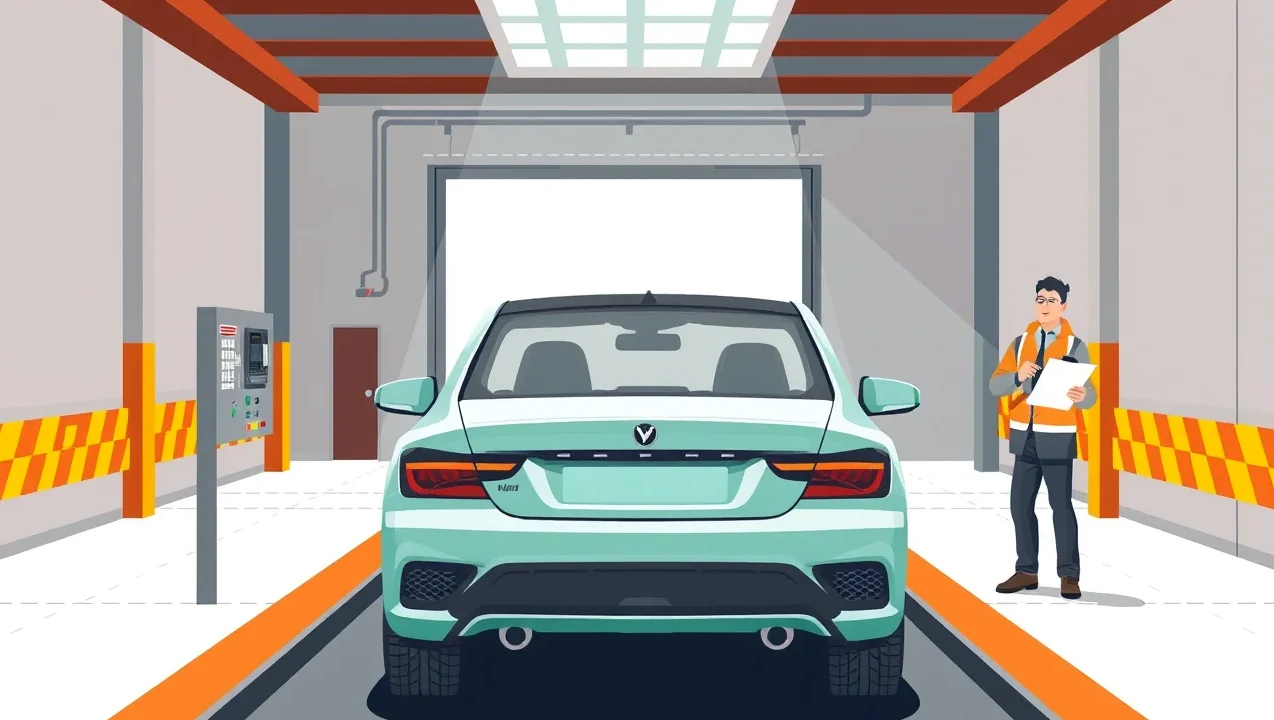 Mechanik porovnáva nový náhradný diel karosérie v autoservise