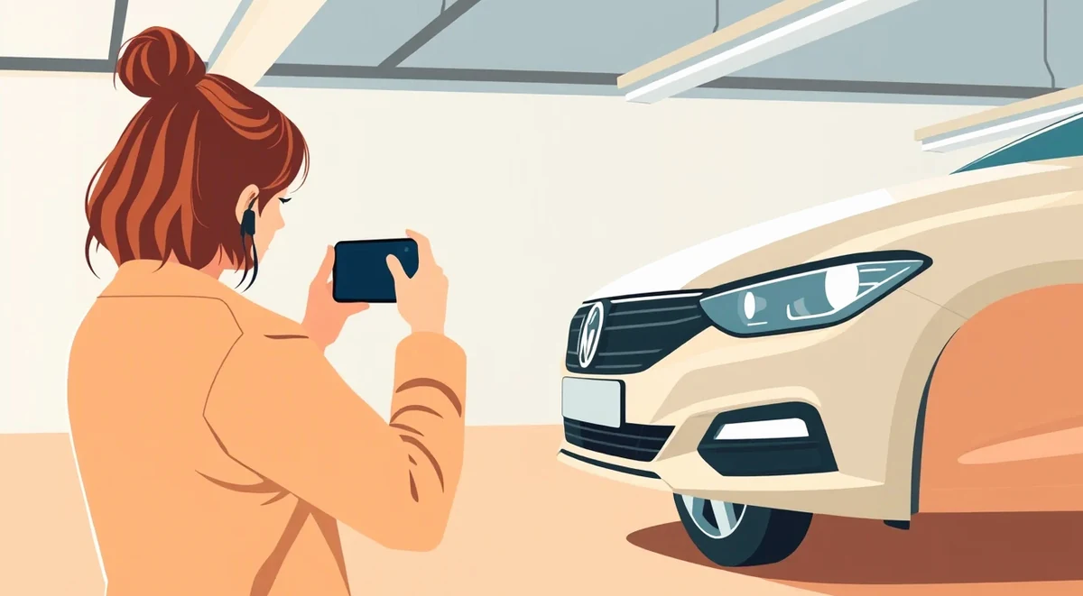 Detail poškodeného čelného skla osobného automobilu s prasklinou od kamienka