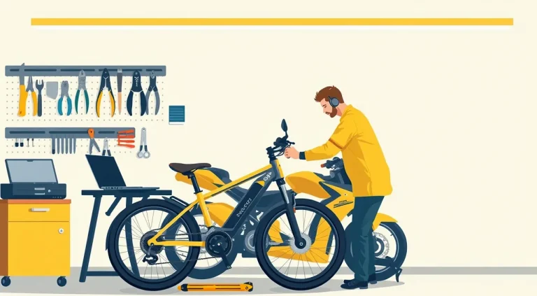 Muž kontroluje technický štítok s výkonom na ráme elektrobicykla