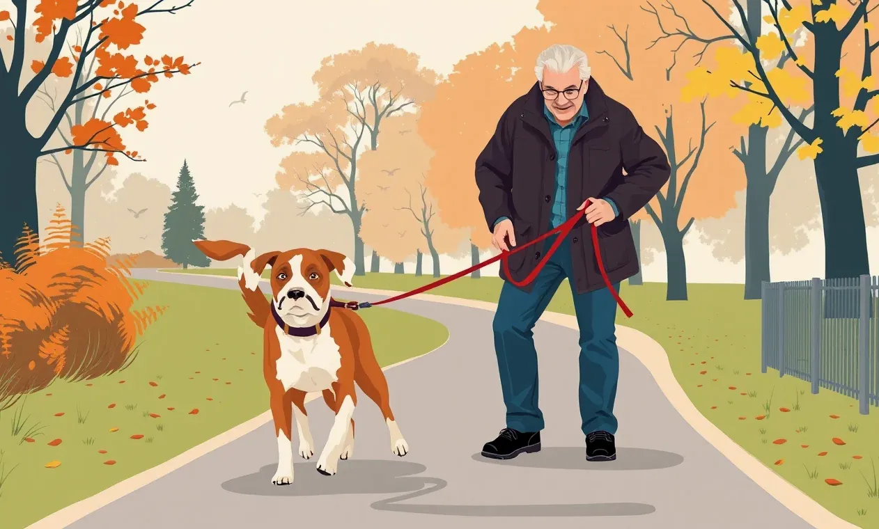 Veterinárny lekár vyšetruje labku zraneného vodiaceho psa na klinike